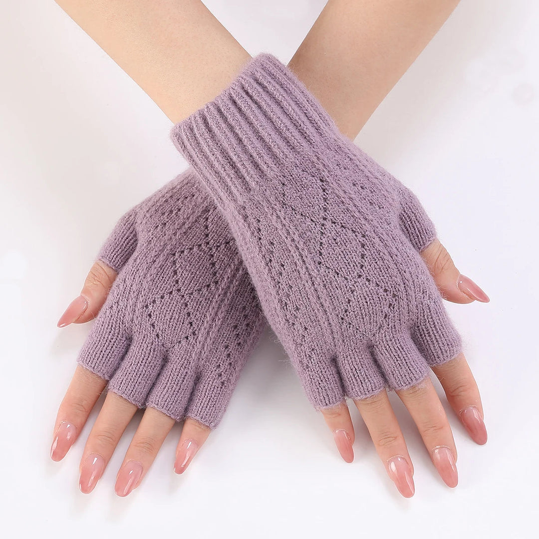 Cosycombe™ Soft Knit Fingerless Gloves with Snug Ribbed Cuffs