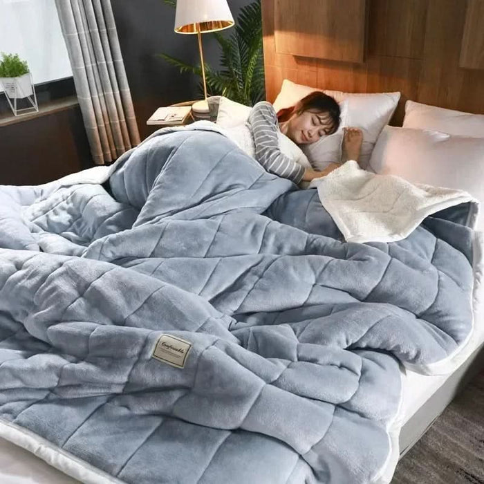 Cosycombe™ Thick Coral Fleece Flannel Blanket, Silky Soft Winter Throw