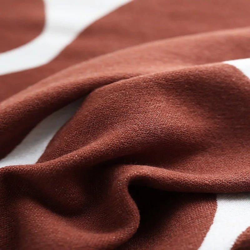 Cosycombe™ Boho Abstract Throw Blanket in a Soft, Skin-Friendly Cotton Blend