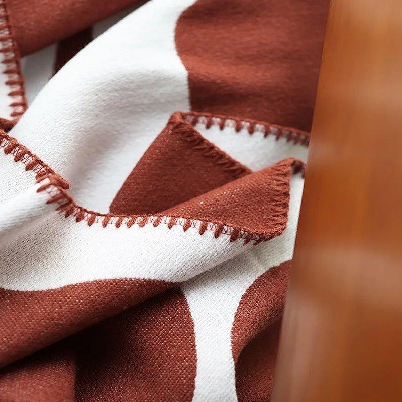 Cosycombe™ Boho Abstract Throw Blanket in a Soft, Skin-Friendly Cotton Blend