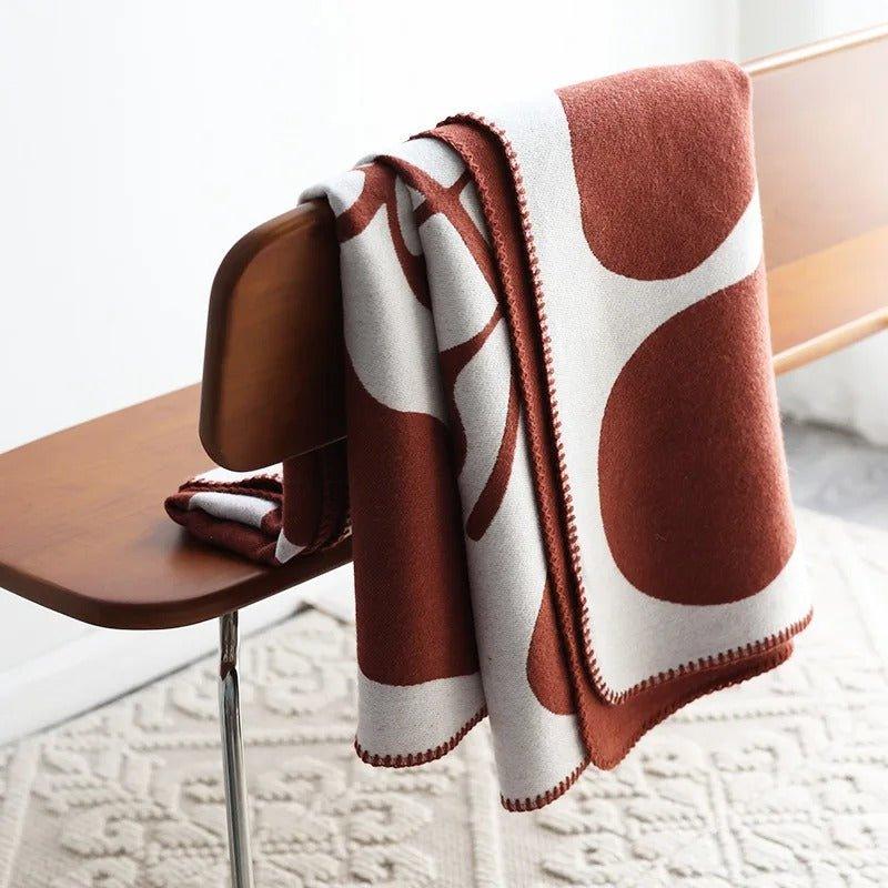 Cosycombe™ Boho Abstract Throw Blanket in a Soft, Skin-Friendly Cotton Blend