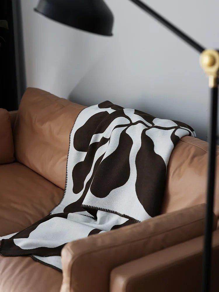 Cosycombe™ Boho Abstract Throw Blanket in a Soft, Skin-Friendly Cotton Blend