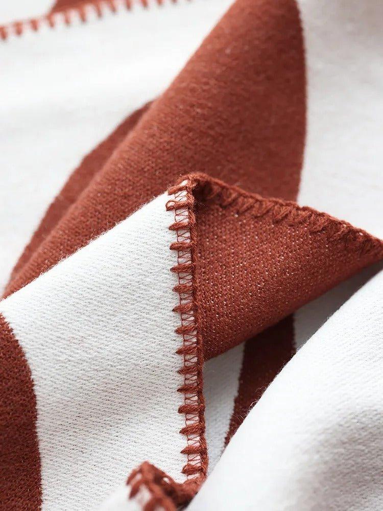 Cosycombe™ Boho Abstract Throw Blanket in a Soft, Skin-Friendly Cotton Blend