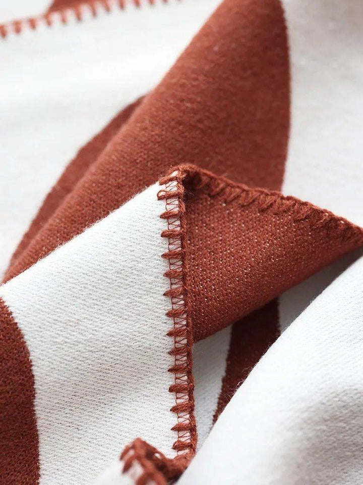 Cosycombe™ Boho Abstract Throw Blanket in a Soft, Skin-Friendly Cotton Blend
