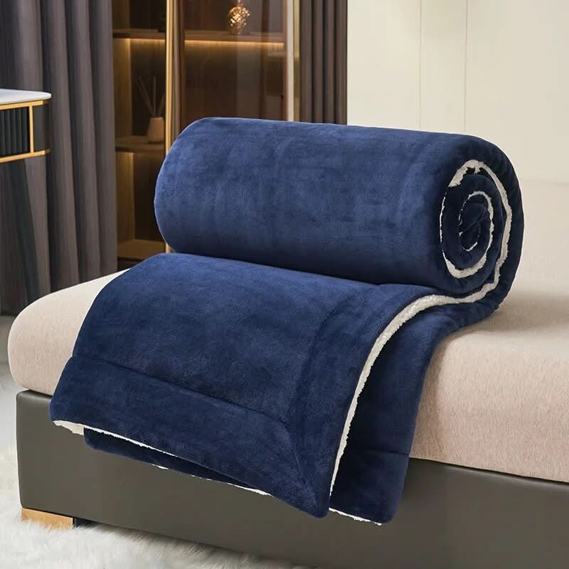 Cosycombe™ Reversible Sherpa Fleece Blanket for Bed and Sofa