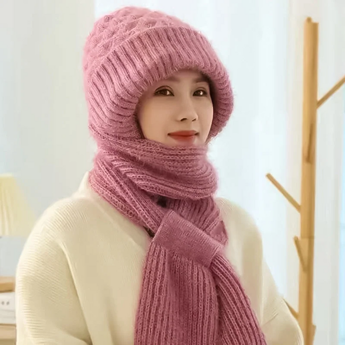 Cosycombe™ Women's Windproof Knit Hat and Scarf with Ear Protection