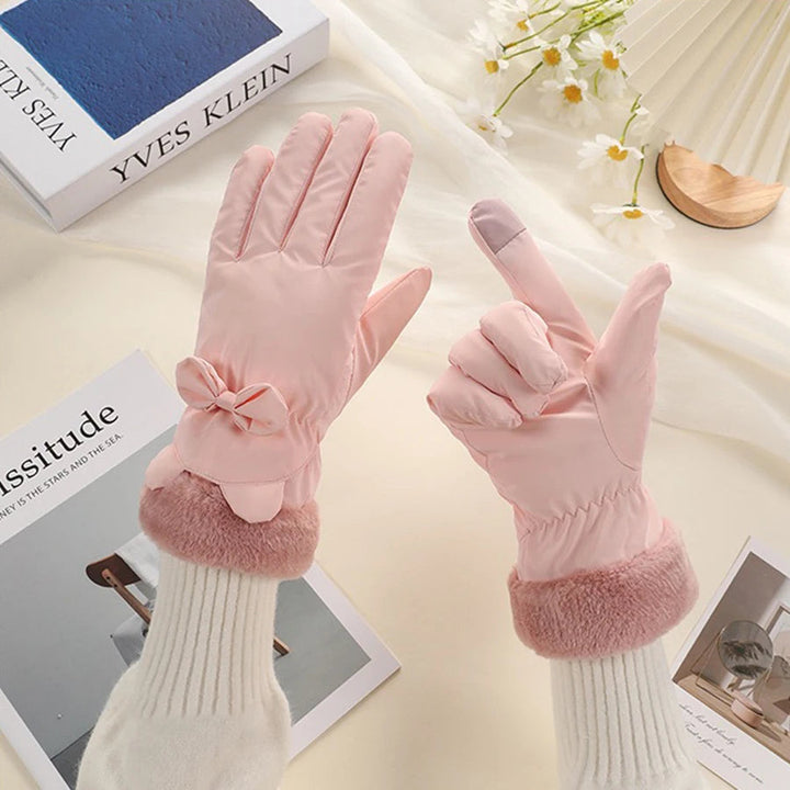 Cosycombe™ Elegant Waterproof Touchscreen Gloves with Bow Detail