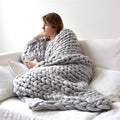 Cosycombe™ Handmade Chunky Knit Blanket with Soft Oversized Loops