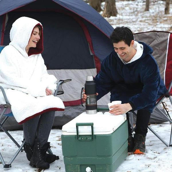 Cosycombe™ Fleece-Lined Blanket Jumper with Giant Hood and Front Pocket