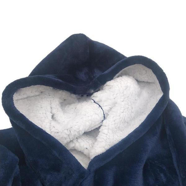 Cosycombe™ Fleece-Lined Blanket Jumper with Giant Hood and Front Pocket