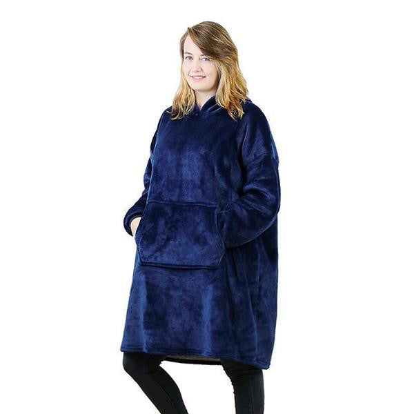 Cosycombe™ Fleece-Lined Blanket Jumper with Giant Hood and Front Pocket