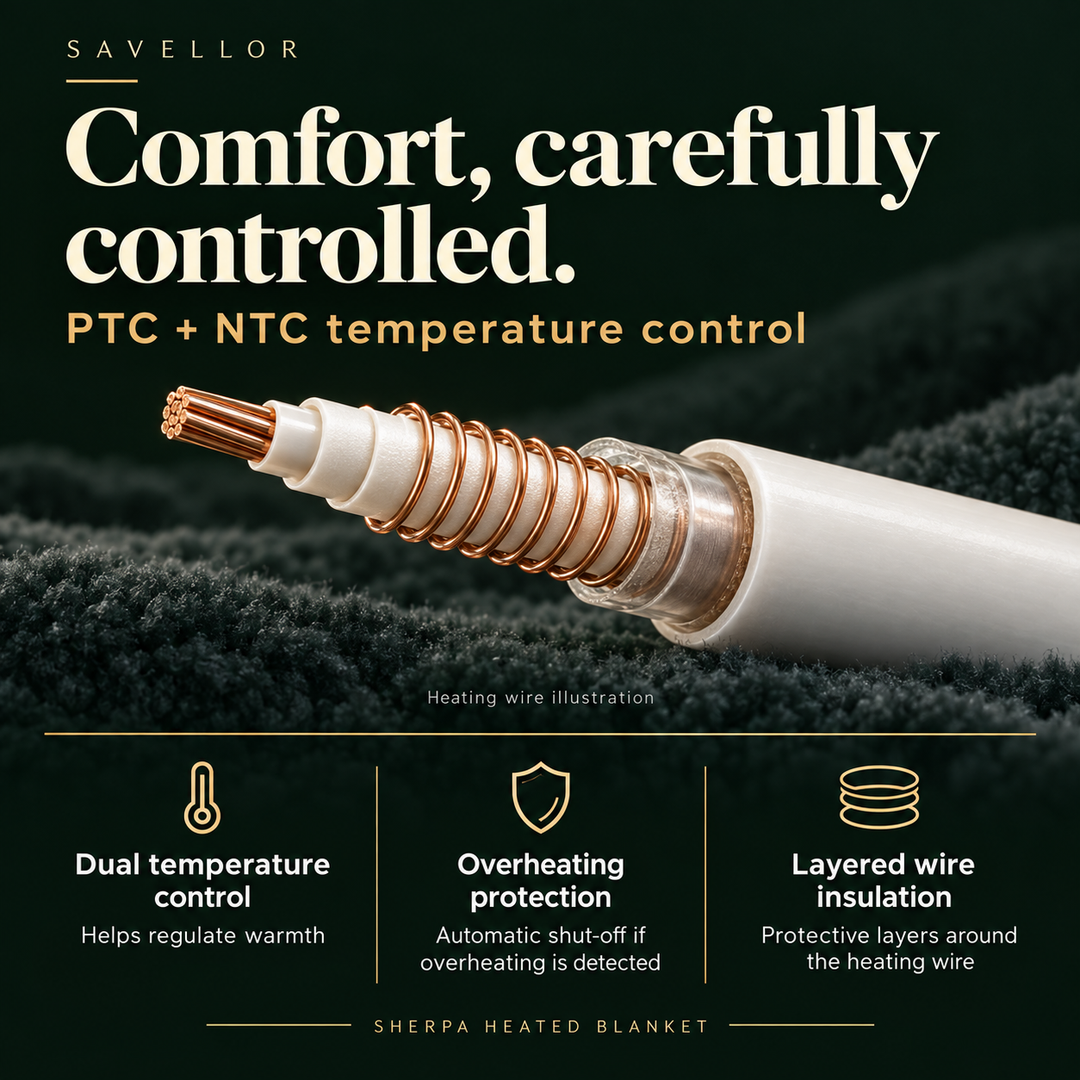 Cosycombe™ Sherpa Heated Throw with 6 Heat Settings &amp; Timer