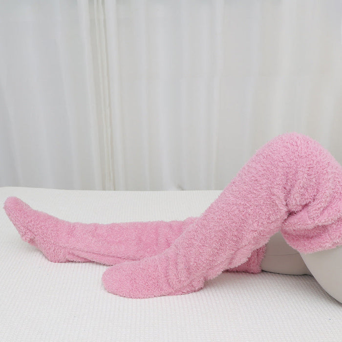 Cosycombe™ Fluffy Knee-High Leg Warmer Socks with Open-Toe Design