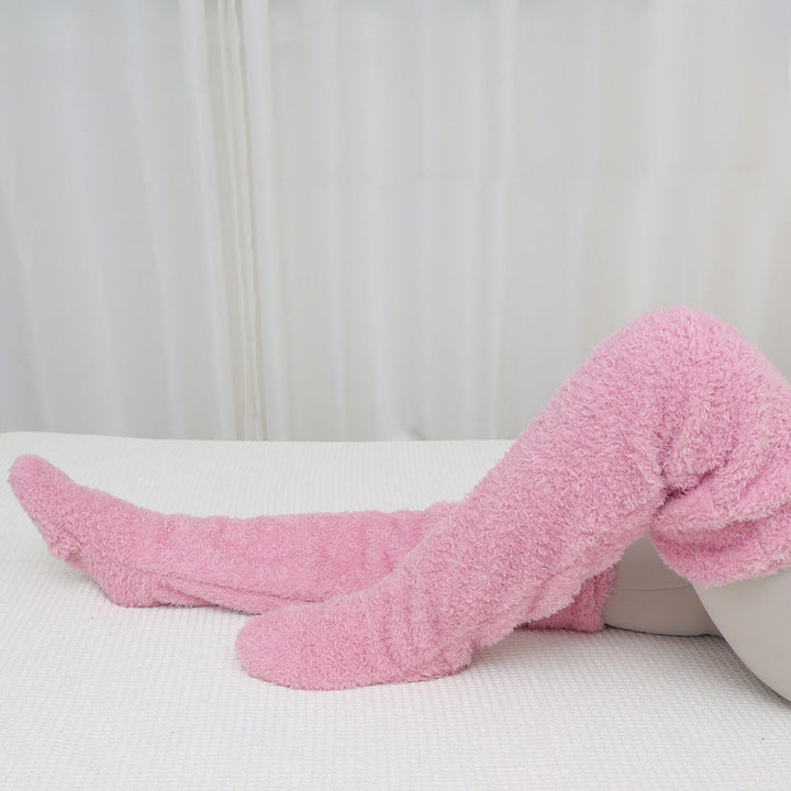 Cosycombe™ Fluffy Knee-High Leg Warmer Socks with Open-Toe Design