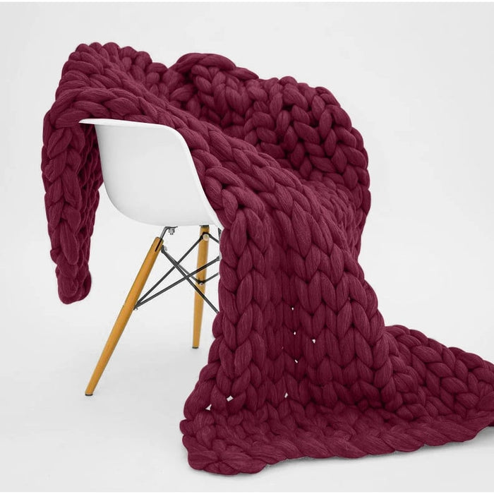 Cosycombe™ Hand-Woven Chunky Knit Throw with Weighted Feel