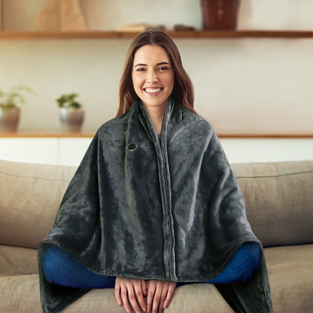 Cosycombe™ Wearable USB Heated Blanket with Front Zip