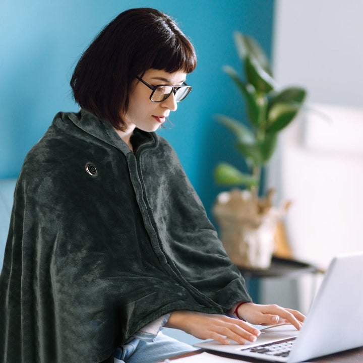 Cosycombe™ Wearable USB Heated Blanket with Front Zip