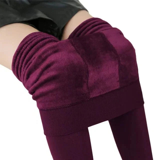 Cosycombe™ High-Waisted Fleece Lined Leggings for Cold Days