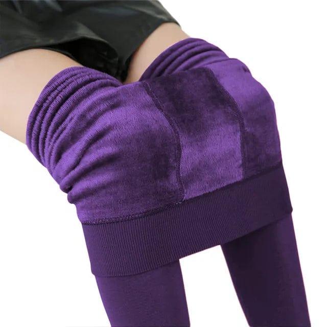 Cosycombe™ High-Waisted Fleece Lined Leggings for Cold Days