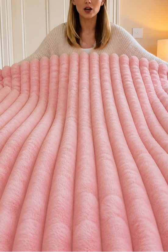 Cosycombe™ Two-Tone Reversible Plush Blanket – Fluffy Plush Meets Silky Velour