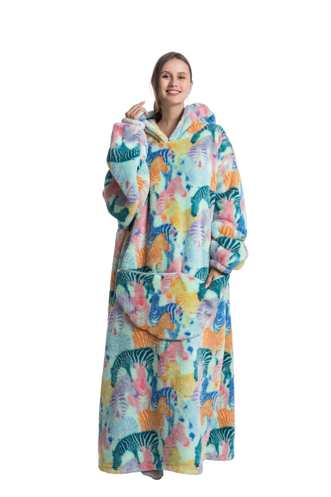 Cosycombe™ Fleece Hoodie Blanket with Hood in Fun Animal Designs