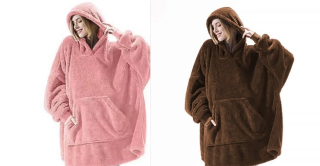 Cosycombe™ Oversized Blanket Hoodie in Double-Sided Plush Fleece