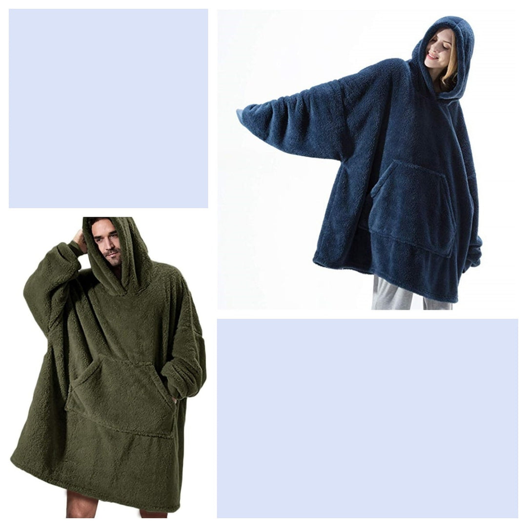 Cosycombe™ Oversized Blanket Hoodie in Double-Sided Plush Fleece
