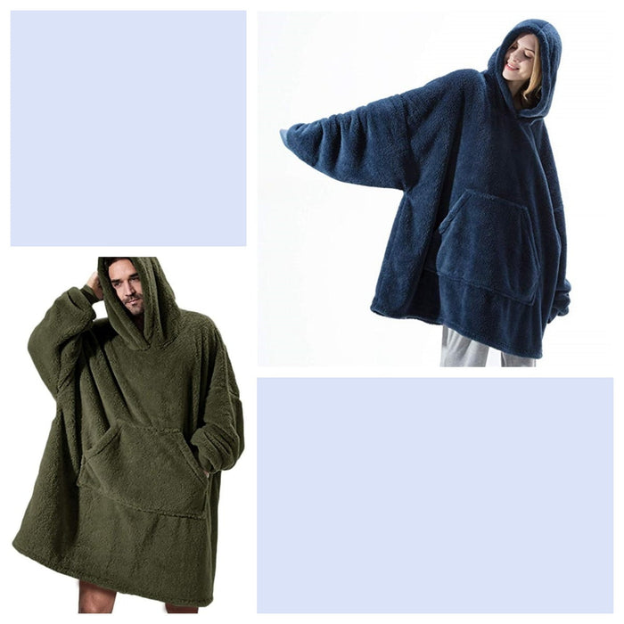 Cosycombe™ Oversized Blanket Hoodie in Double-Sided Plush Fleece