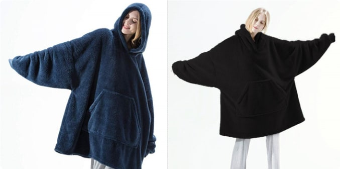 Cosycombe™ Oversized Blanket Hoodie in Double-Sided Plush Fleece