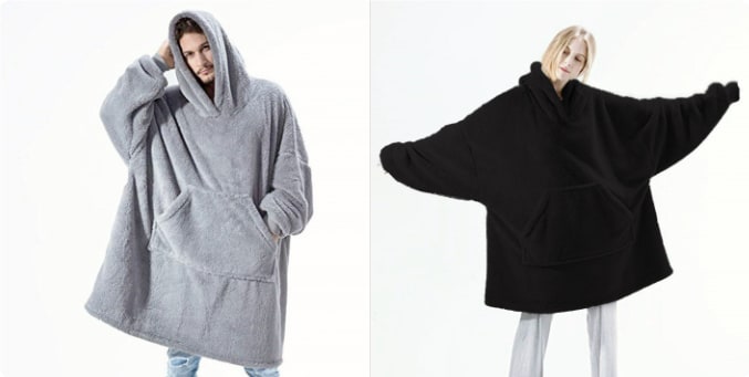 Cosycombe™ Oversized Blanket Hoodie in Double-Sided Plush Fleece
