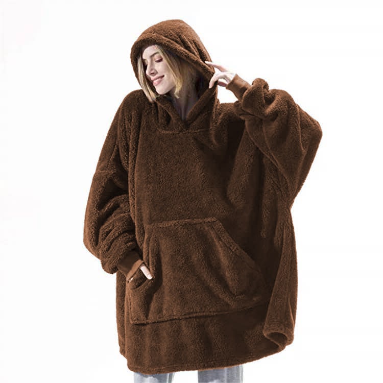 Cosycombe™ Oversized Blanket Hoodie in Double-Sided Plush Fleece