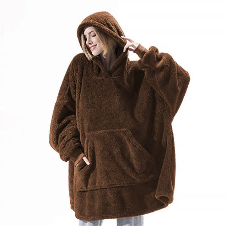 Cosycombe™ Oversized Blanket Hoodie in Double-Sided Plush Fleece