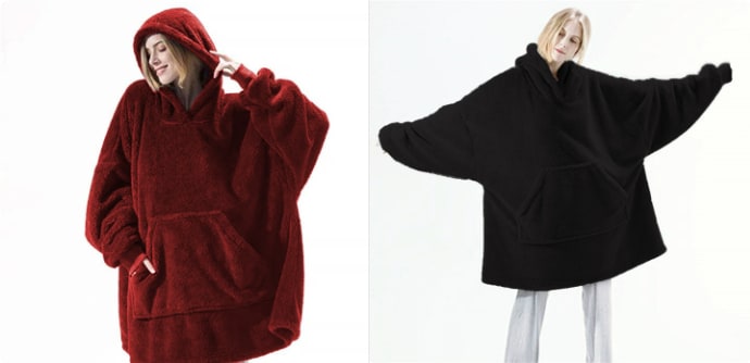 Cosycombe™ Oversized Blanket Hoodie in Double-Sided Plush Fleece