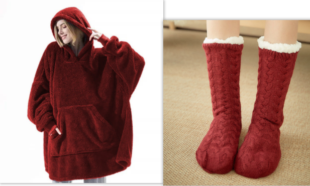 Cosycombe™ Oversized Blanket Hoodie in Double-Sided Plush Fleece