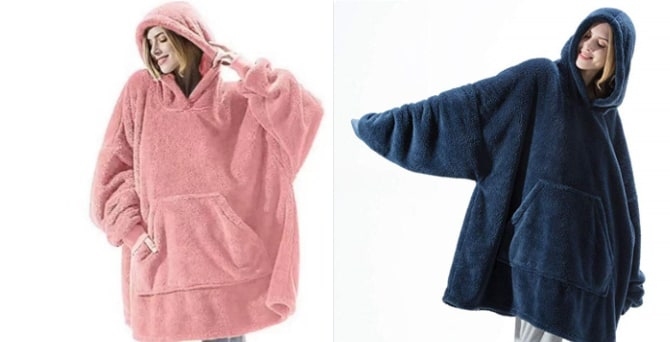 Cosycombe™ Oversized Blanket Hoodie in Double-Sided Plush Fleece