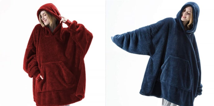 Cosycombe™ Oversized Blanket Hoodie in Double-Sided Plush Fleece
