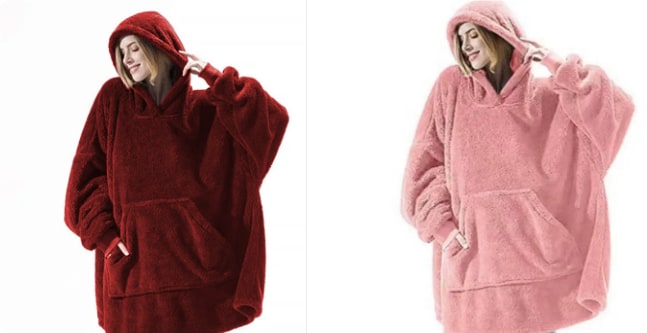 Cosycombe™ Oversized Blanket Hoodie in Double-Sided Plush Fleece
