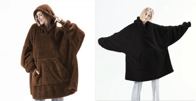 Cosycombe™ Oversized Blanket Hoodie in Double-Sided Plush Fleece