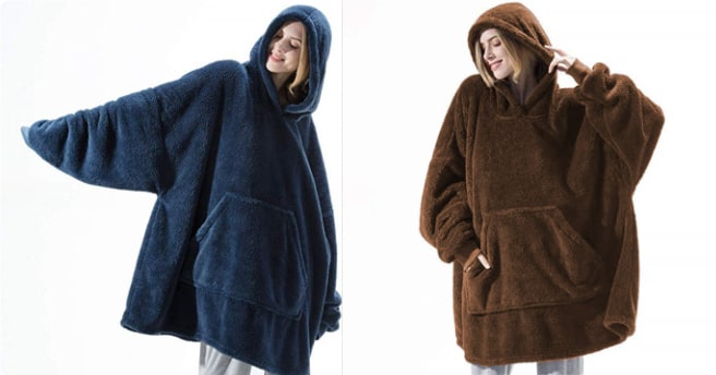 Cosycombe™ Oversized Blanket Hoodie in Double-Sided Plush Fleece