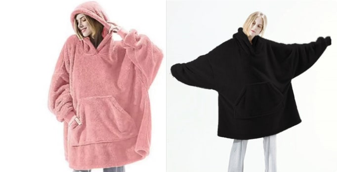 Cosycombe™ Oversized Blanket Hoodie in Double-Sided Plush Fleece
