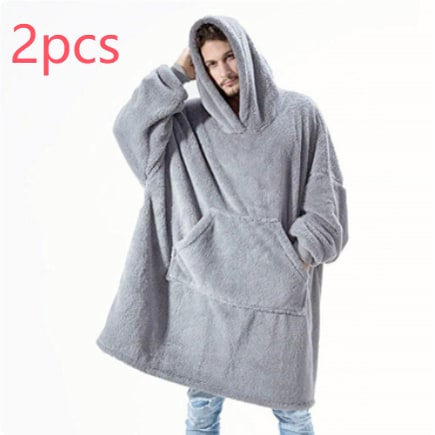Cosycombe™ Oversized Blanket Hoodie in Double-Sided Plush Fleece
