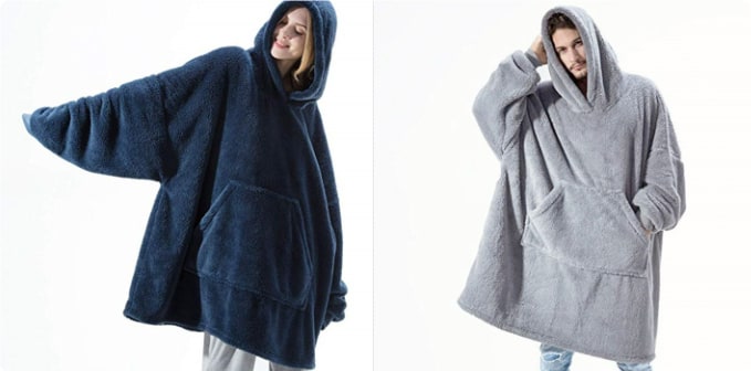 Cosycombe™ Oversized Blanket Hoodie in Double-Sided Plush Fleece
