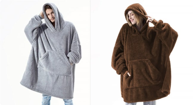 Cosycombe™ Oversized Blanket Hoodie in Double-Sided Plush Fleece