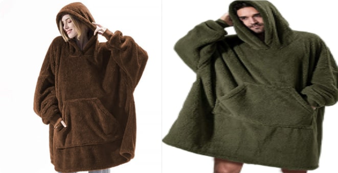 Cosycombe™ Oversized Blanket Hoodie in Double-Sided Plush Fleece