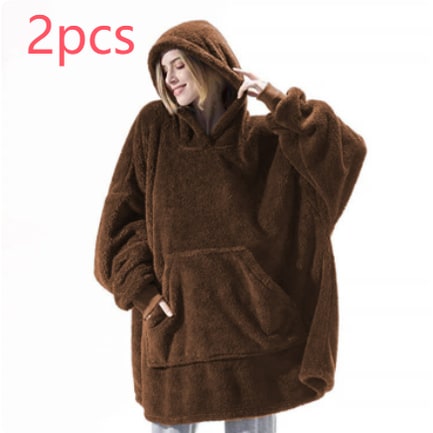 Cosycombe™ Oversized Blanket Hoodie in Double-Sided Plush Fleece