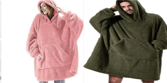 Cosycombe™ Oversized Blanket Hoodie in Double-Sided Plush Fleece