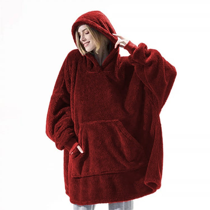 Cosycombe™ Oversized Blanket Hoodie in Double-Sided Plush Fleece