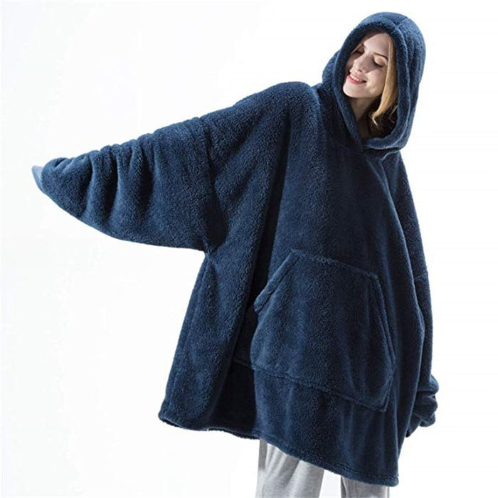 Cosycombe™ Oversized Blanket Hoodie in Double-Sided Plush Fleece