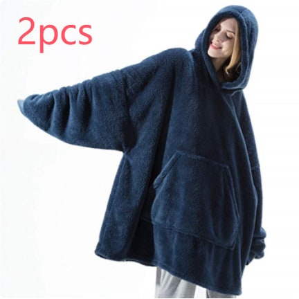 Cosycombe™ Oversized Blanket Hoodie in Double-Sided Plush Fleece