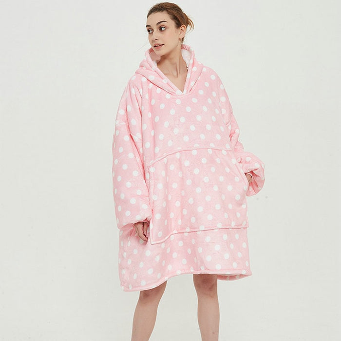 Cosycombe™ Oversized Sherpa-Lined Blanket Hoodie with Kangaroo Pocket
